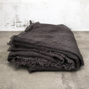 The Sabi Coverlet- Charcoal