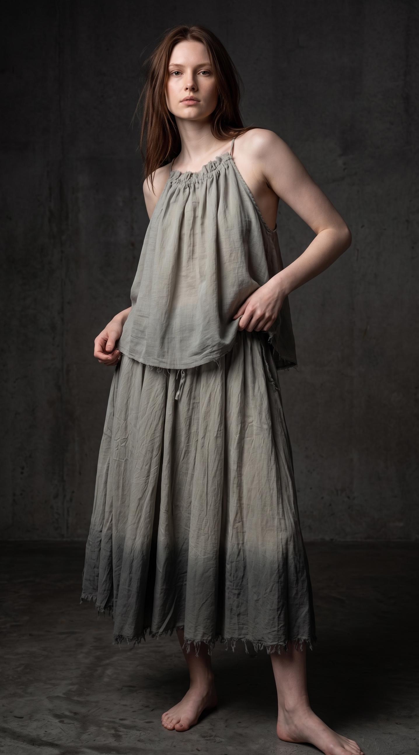Gidget Shift Top-Smoke