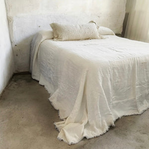 The Sabi Coverlet- Ivory