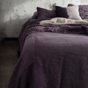 The Sabi Coverlet- Choc Plum