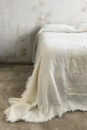 The Sabi Coverlet- Ivory