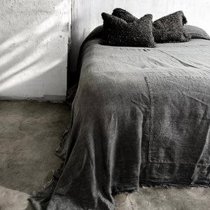 The Sabi Coverlet- Charcoal