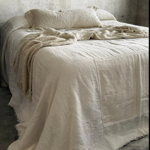 The Sabi Coverlet- Ivory