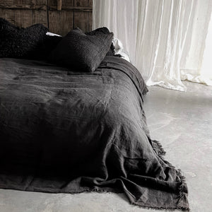 The Sabi Coverlet- Charcoal