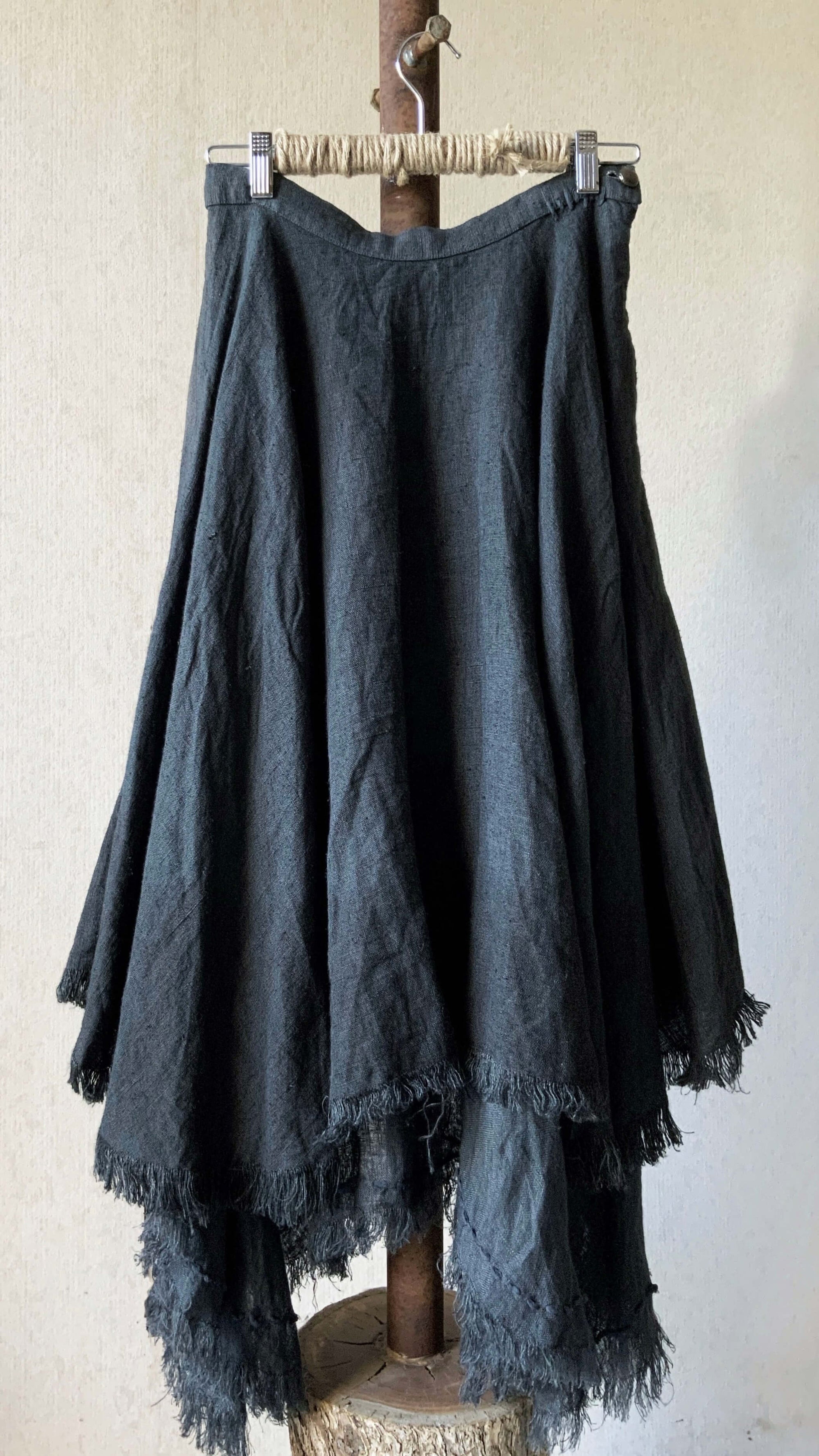 Linen Romany Skirt- Midnight