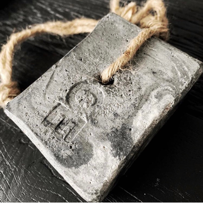 Brick Soap- on a rope.